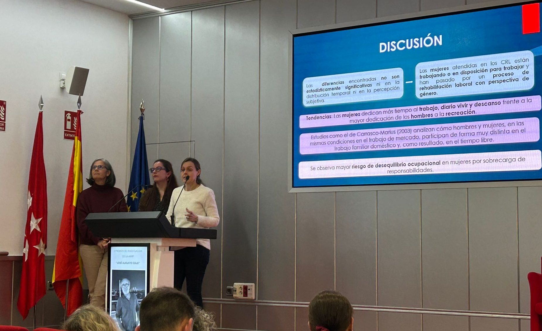 Presentación de resultados del estudio «Equilibrio ocupacional y género en personas con diagnóstico de TMG en centros de rehabilitación laboral de la Comunidad de Madrid»