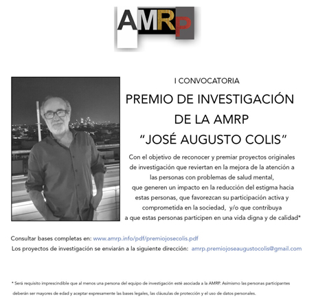 I Premio de investigación de la AMRP, «José Augusto Colis»